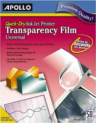 Apollo - Transparency Films & Sleeves Audio Visual Conference Accessory Type: Transparency Sleeves For Use With: Inkjet Printers; Copiers - USA Tool & Supply