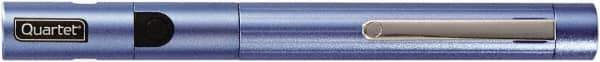 Quartet - Metal Pen Size Laser Pointer - Blue, 2 AAA Batteries Included - USA Tool & Supply