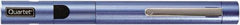 Quartet - Metal Pen Size Laser Pointer - Blue, 2 AAA Batteries Included - USA Tool & Supply