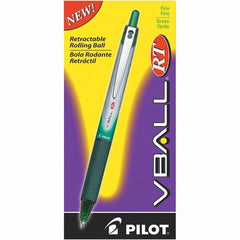Pilot - Conical Roller Ball Pen - Green - USA Tool & Supply