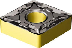 Sandvik Coromant - CNMG431 MF Grade 2220 Carbide Turning Insert - TiCN/AI2O3/TiN Finish, 80° Diamond, 1/2" Inscr Circle, 3/16" Thick, 1/64" Corner Radius - USA Tool & Supply