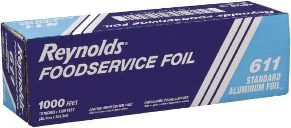 Reynolds - Standard Aluminum Foil Roll, 12" x 1,000', Silver - Use with Food Protection - USA Tool & Supply