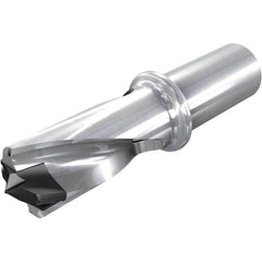 Iscar - 37 to 37.9mm Diam, 1.5xD, 56mm Max Drill Depth, 32mm Shank Diam, 158.1mm OAL, Replaceable Tip Drill - HFP-IQ Insert, 37 Seat Size, DFN Toolholder, Series ChamIOdrill - USA Tool & Supply