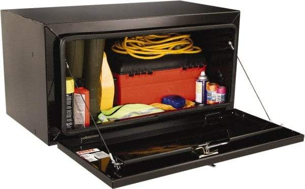 Jobox - 1 Compartment Underbed Truck Box - 24" Wide x 48" Deep x 24" High, Steel, Black - USA Tool & Supply