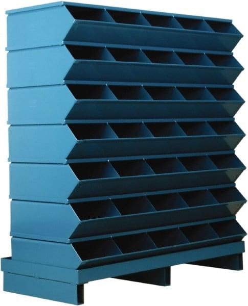 Stackbin - 7 Bin, Shelving Unit with Openings & Base - 37" Wide x 41" High - USA Tool & Supply