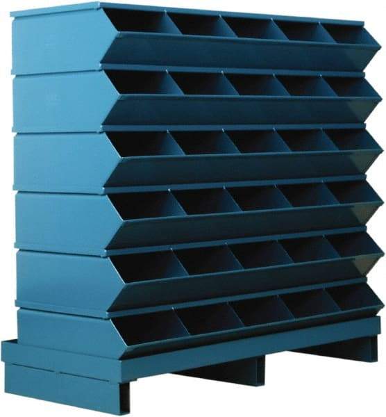 Stackbin - 6 Bin, Shelving Unit with Openings & Base - 37" Wide x 35-1/2" High - USA Tool & Supply