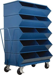 Stackbin - 5 Bin, Shelving Unit with Openings & Base - 37" Wide x 58-5/8" High - USA Tool & Supply