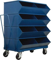 Stackbin - 4 Bin, Shelving Unit with Openings & Base - 37" Wide x 48-1/4" High - USA Tool & Supply