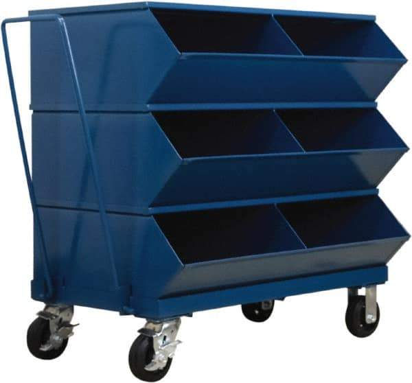 Stackbin - 3 Bin, Shelving Unit with Openings & Base - 37" Wide x 37-7/8" High - USA Tool & Supply