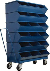 Stackbin - 6 Bin, Shelving Unit with Openings & Base - 37" Wide x 58-5/8" High - USA Tool & Supply