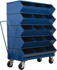 Stackbin - 5 Bin, Shelving Unit with Openings & Base - 37" Wide x 49-3/4" High - USA Tool & Supply