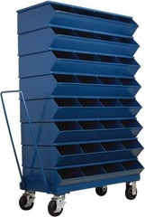 Stackbin - 8 Bin, Shelving Unit with Openings & Base - 37" Wide x 60-1/2" High - USA Tool & Supply