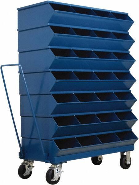 Stackbin - 7 Bin, Shelving Unit with Openings & Base - 37" Wide x 53-3/4" High - USA Tool & Supply