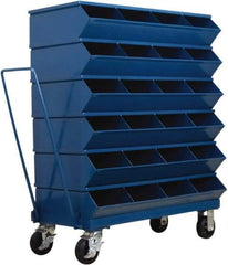 Stackbin - 6 Bin, Shelving Unit with Openings & Base - 37" Wide x 46-7/8" High - USA Tool & Supply