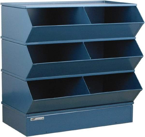 Stackbin - 3 Bin, Shelving Unit with Openings & Base - 37" Wide x 33" High - USA Tool & Supply