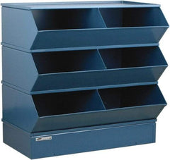 Stackbin - 3 Bin, Shelving Unit with Openings & Base - 37" Wide x 33" High - USA Tool & Supply