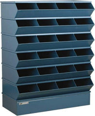 Stackbin - 6 Bin, Shelving Unit with Openings & Base - 37" Wide x 51" High - USA Tool & Supply