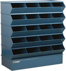 Stackbin - 5 Bin, Shelving Unit with Openings & Base - 37" Wide x 43-1/2" High - USA Tool & Supply