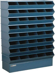 Stackbin - 8 Bin, Shelving Unit with Openings & Base - 15-1/2" Long x 7-1/2" Wide x 6" High - USA Tool & Supply