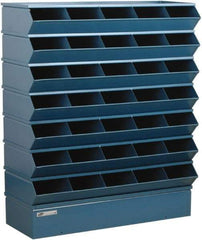 Stackbin - 7 Bin, Shelving Unit with Openings & Base - 37" Wide x 42" High - USA Tool & Supply