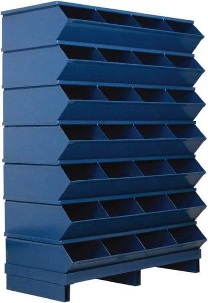 Stackbin - 7 Bin, Shelving Unit with Openings & Base - 37" Wide x 50-7/8" High - USA Tool & Supply