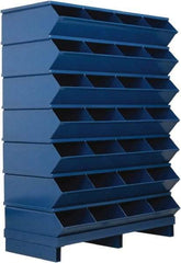 Stackbin - 7 Bin, Shelving Unit with Openings & Base - 37" Wide x 50-7/8" High - USA Tool & Supply