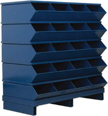 Stackbin - 5 Bin, Shelving Unit with Openings & Base - 37" Wide x 37-1/8" High - USA Tool & Supply