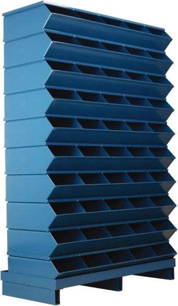 Stackbin - 10 Bin, Shelving Unit with Openings & Base - 37" Wide x 57-1/2" High - USA Tool & Supply