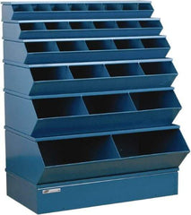 Stackbin - 6 Bin, Shelving Unit with Openings & Base - 37" Wide x 53" High - USA Tool & Supply