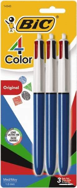 Bic - Conical Ball Point Pen - Assorted Colors - USA Tool & Supply