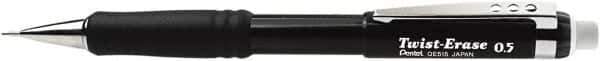 Pentel - 0.5mm Lead Mechanical Pencil - Black - USA Tool & Supply