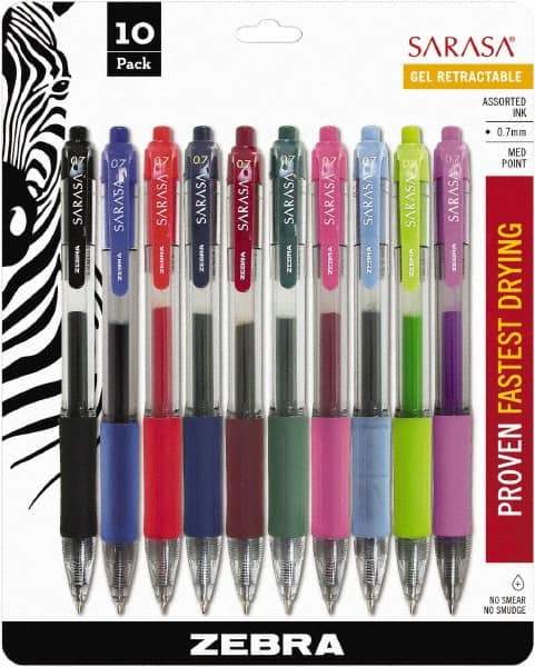 Zebra - Conical Roller Ball Pen - Assorted Colors - USA Tool & Supply