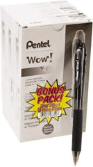 Pentel - Conical Ball Point Pen - Black - USA Tool & Supply