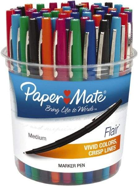 Paper Mate - Bullet Bullet Point Pen - Assorted Colors - USA Tool & Supply