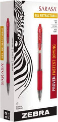 Zebra - Conical Roller Ball Pen - Red - USA Tool & Supply