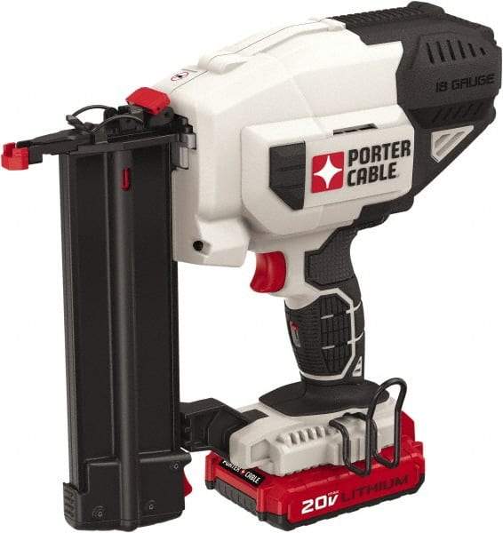 Porter-Cable - Cordless Brad Nailer Kit - 18 Gauge Nail Diam, 2" Long Nail, Lithium-Ion Batteries Included - USA Tool & Supply