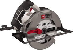 Porter-Cable - 15 Amps, 7-1/4" Blade Diam, 5,500 RPM, Electric Circular Saw - 120 Volts, 6' Cord Length, 5/8" Arbor Hole, Right Blade - USA Tool & Supply