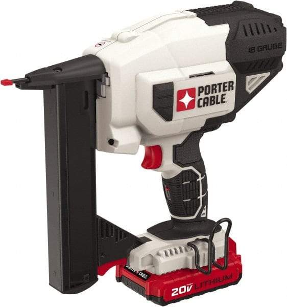 Porter-Cable - 1/4" Crown, 18 Gauge, 100 Staple Capacity Power Stapler - Includes Charger & 20V Max Battery - USA Tool & Supply