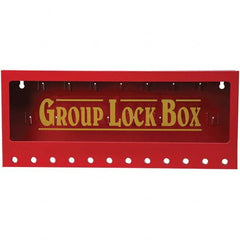 Brady - 1 13-Piece Kit 2-1/4" Deep x 16-3/4" Wide x 7" High Wall Mount Group Lockout Box - USA Tool & Supply