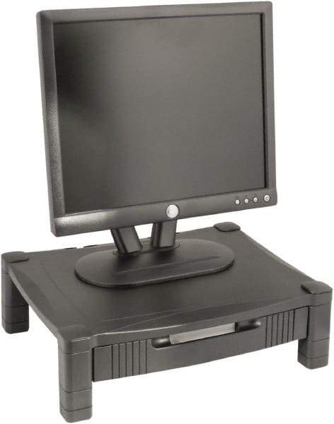 Kantek - Silver Monitor Stand - Use with Laptop, Monitor - USA Tool & Supply