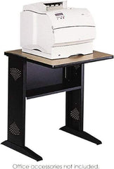 Safco - Medium Oak & Black Printer/Copier Stand - Use with Fax Machines, Printer - USA Tool & Supply