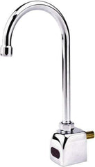 SANI-LAV - Single Hole Electronic Faucet Complete Kit - Powered by Battery, Gooseneck Spout, Single Hole Mounting Centers - USA Tool & Supply