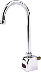 SANI-LAV - Single Hole Electronic Faucet Complete Kit - Powered by 120 VAC, Gooseneck Spout, Single Hole Mounting Centers - USA Tool & Supply