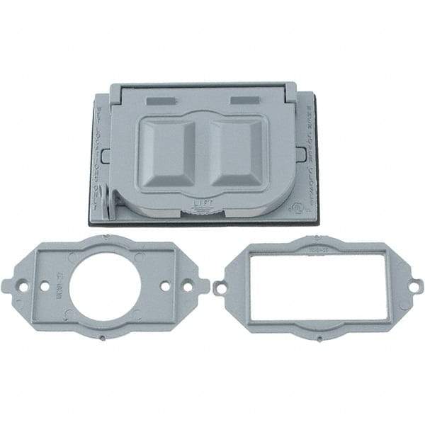 Leviton - Electrical Outlet Box Aluminum Device Cover - USA Tool & Supply