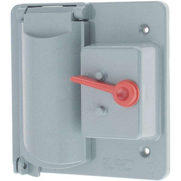 Leviton - Electrical Outlet Box Polycarbonate Device Cover - USA Tool & Supply