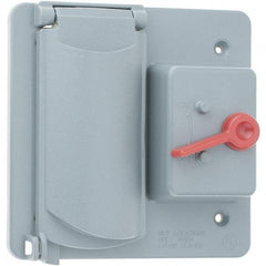 Leviton - Electrical Outlet Box PVC Device Cover - USA Tool & Supply