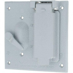 Leviton - Electrical Outlet Box Zinc Device Cover - USA Tool & Supply