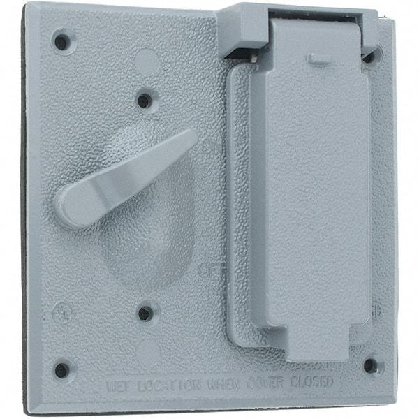 Leviton - Electrical Outlet Box Zinc Device Cover - USA Tool & Supply