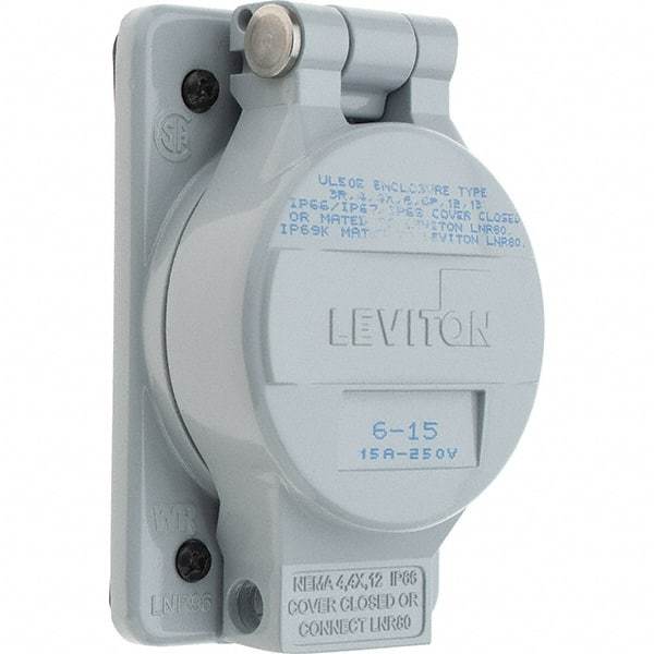 Leviton - Straight Blade Receptacles   Receptacle Type: Single Receptacle    Grade: Industrial - USA Tool & Supply
