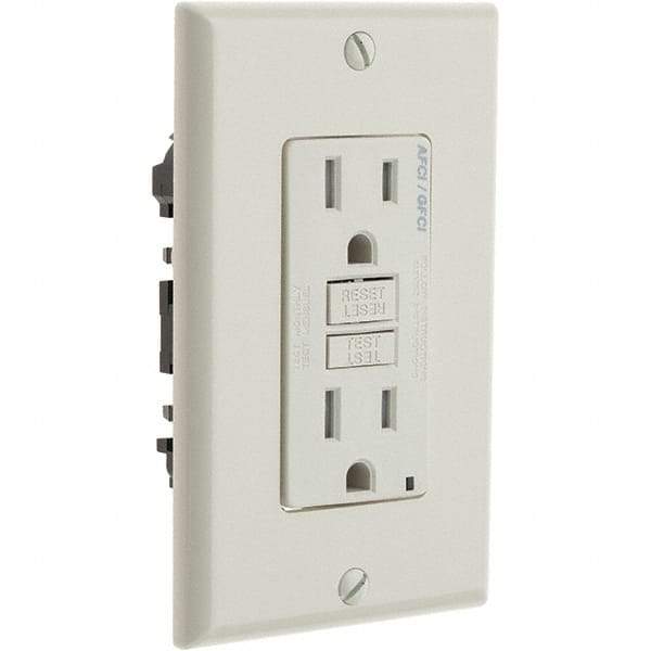 Leviton - GFCI Receptacles Grade: Commercial Color: Light Almond - USA Tool & Supply